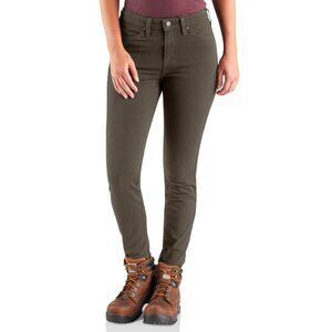 Carhartt Women's Slim Fit - Green Skinny Jeans - Pants Size 12